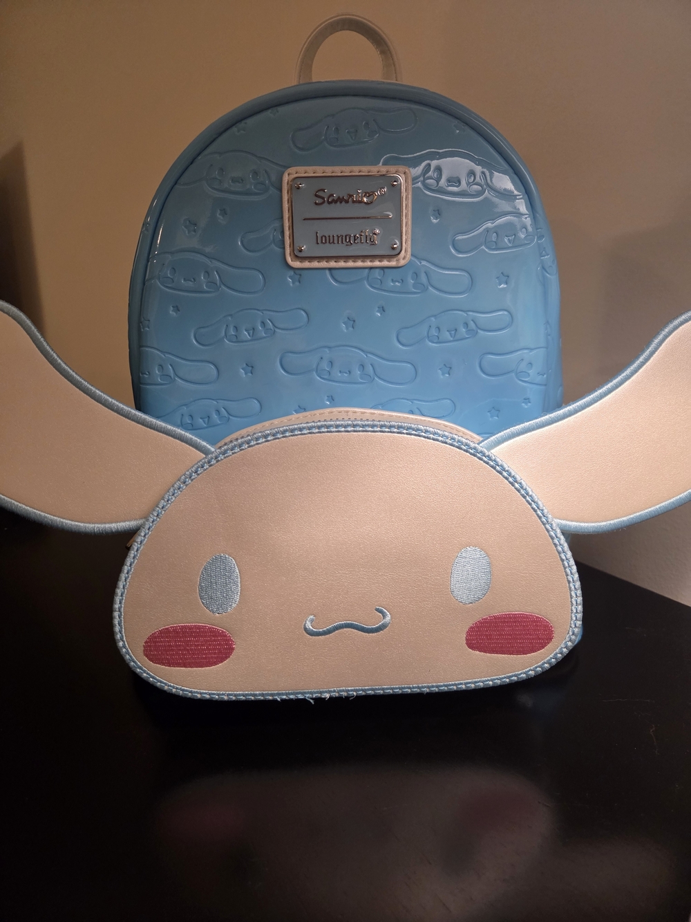 Loungefly Cinnamoroll Bunny Ear Kids Backpack - Blue & Pink